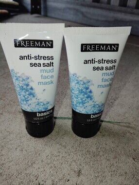 Freeman Anti-Stress Sea Salt Mud Face Mask - Blue & White (2 Pack)